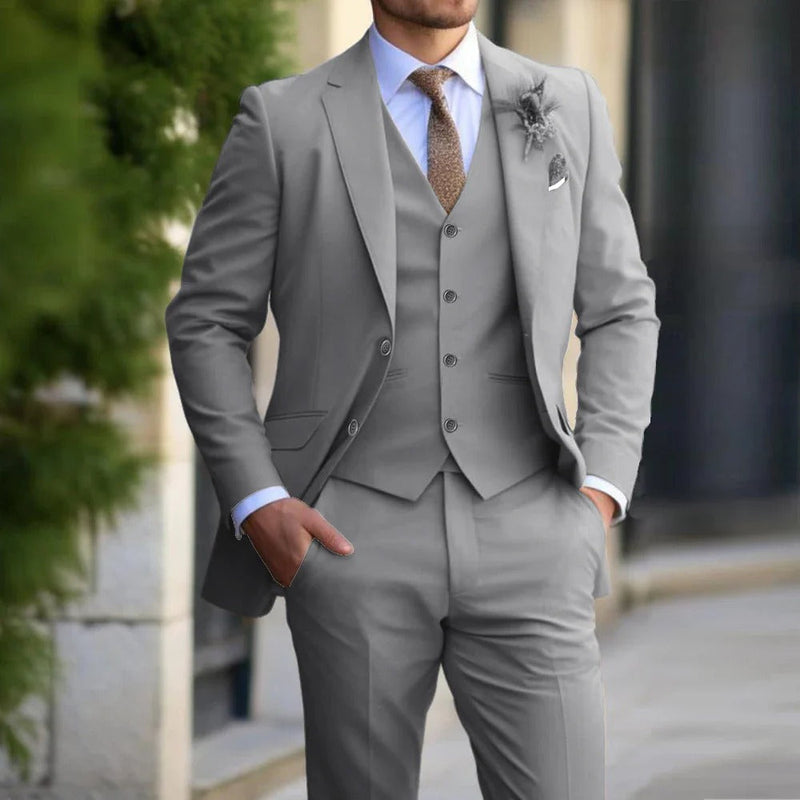Layered 3-Piece Men's Suit - Weston-Grey-XS-State of Style