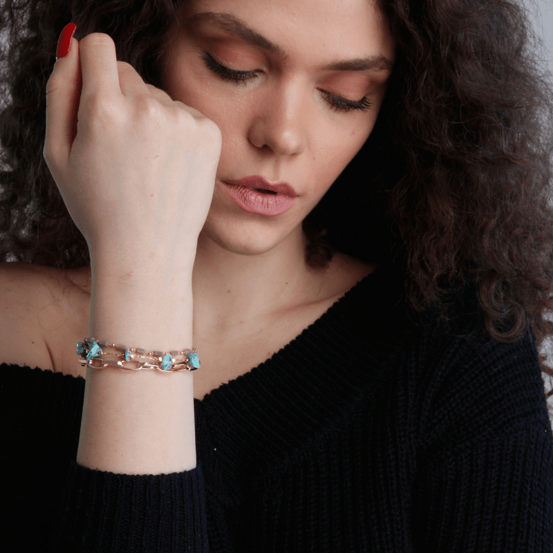 Layered Bracelet Turquoise & Opal – Isabelle-Turquoise-State of Style