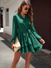 Layered Dress with Waistband - Lena-Pink-S-State of Style
