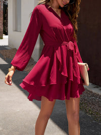 Layered Dress with Waistband - Lena-Pink-S-State of Style