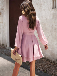 Layered Dress with Waistband - Lena-Pink-S-State of Style