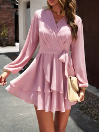 Layered Dress with Waistband - Lena-Pink-S-State of Style