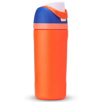 Leak-proof Insulated Stainless Steel Water Bottle with Straw - BPA-free-Orange-450 ml-State of Style