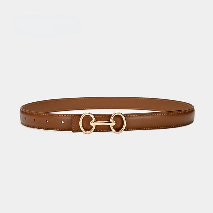 Leather Accent Belt with Celtic Charm-Caramel-State of Style