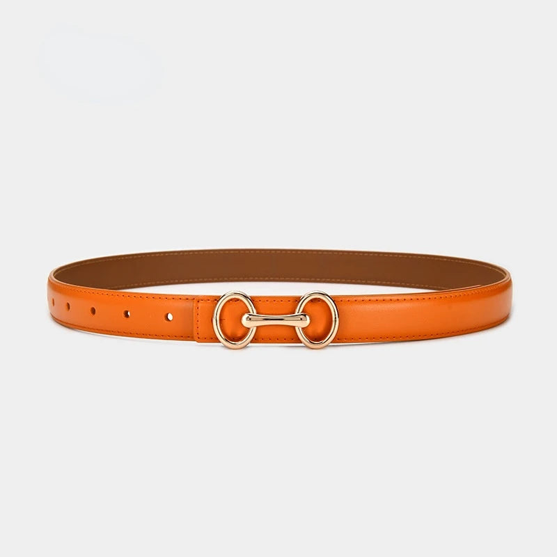 Leather Accent Belt with Celtic Charm-Orange-State of Style