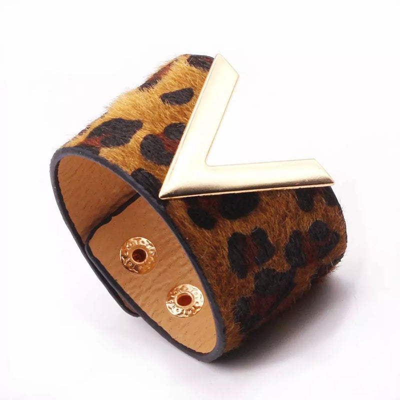 Leather Leopard Wrap Bracelet | Exquisite Handcrafted Accessory-V DARK-State of Style