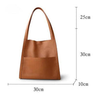 Leather Shoulder Bag - Aria-Brown-State of Style