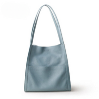 Leather Shoulder Bag - Aria-Light Blue-State of Style