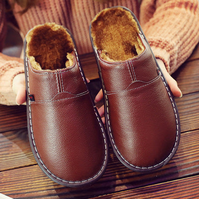 Leather Waterproof Men's Slippers - Matthias-Brown-7-State of Style