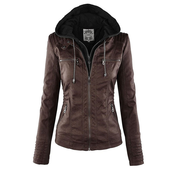 Leather Women's Summer Jacket - Amara-Brown-S-State of Style