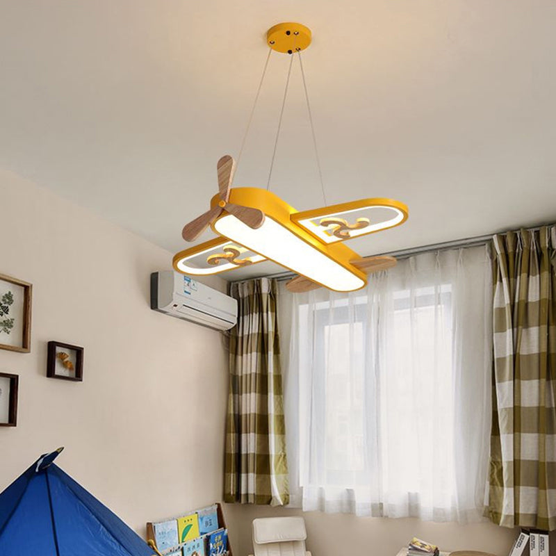 LED Airplane Kids Room Pendant Light – SkyFlyer-Warm-Blue-State of Style