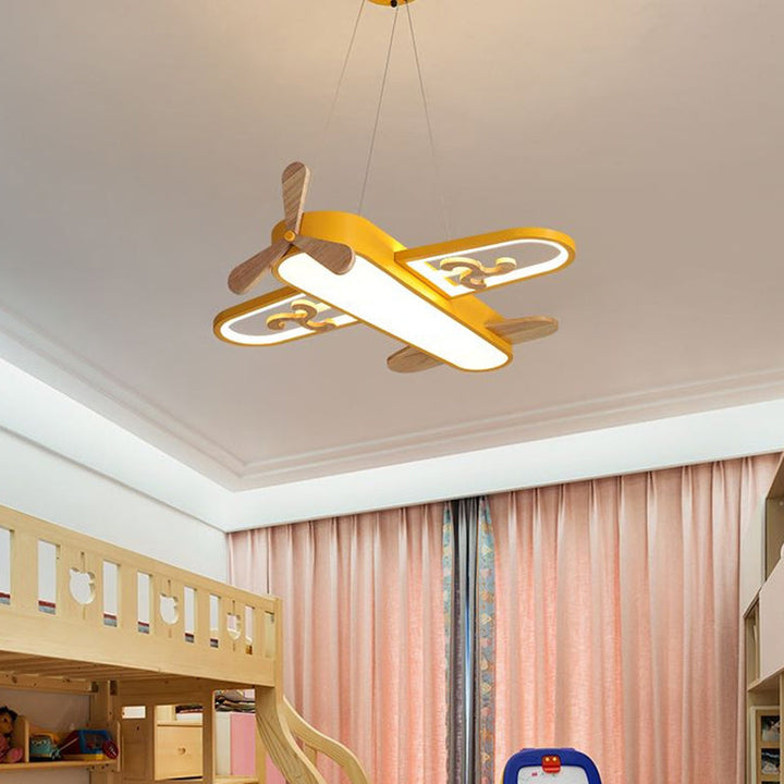LED Airplane Kids Room Pendant Light – SkyFlyer-Warm-Blue-State of Style