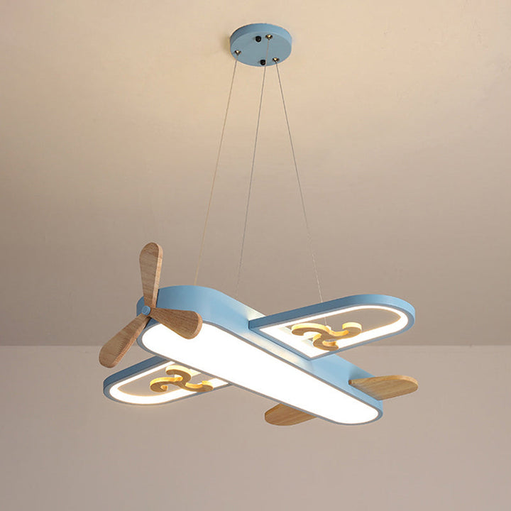LED Airplane Kids Room Pendant Light – SkyFlyer-Warm-Blue-State of Style