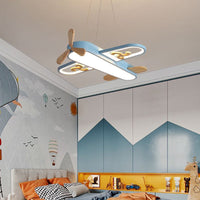 LED Airplane Kids Room Pendant Light – SkyFlyer-Warm-Blue-State of Style