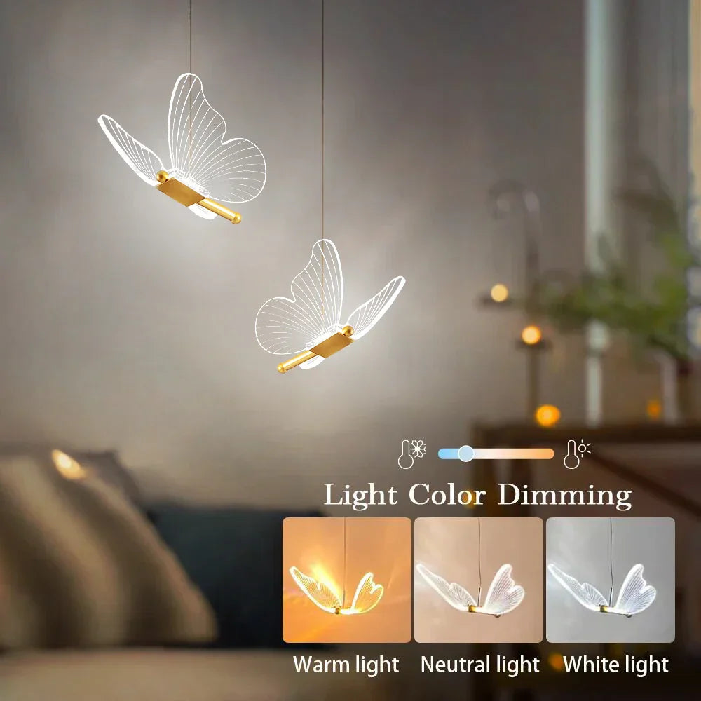 LED Butterfly Pendant Lights - ButterLuxe-1 Piece-Warm White-State of Style
