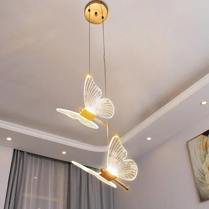 LED Butterfly Pendant Lights - ButterLuxe-2 Pieces-Warm White-State of Style