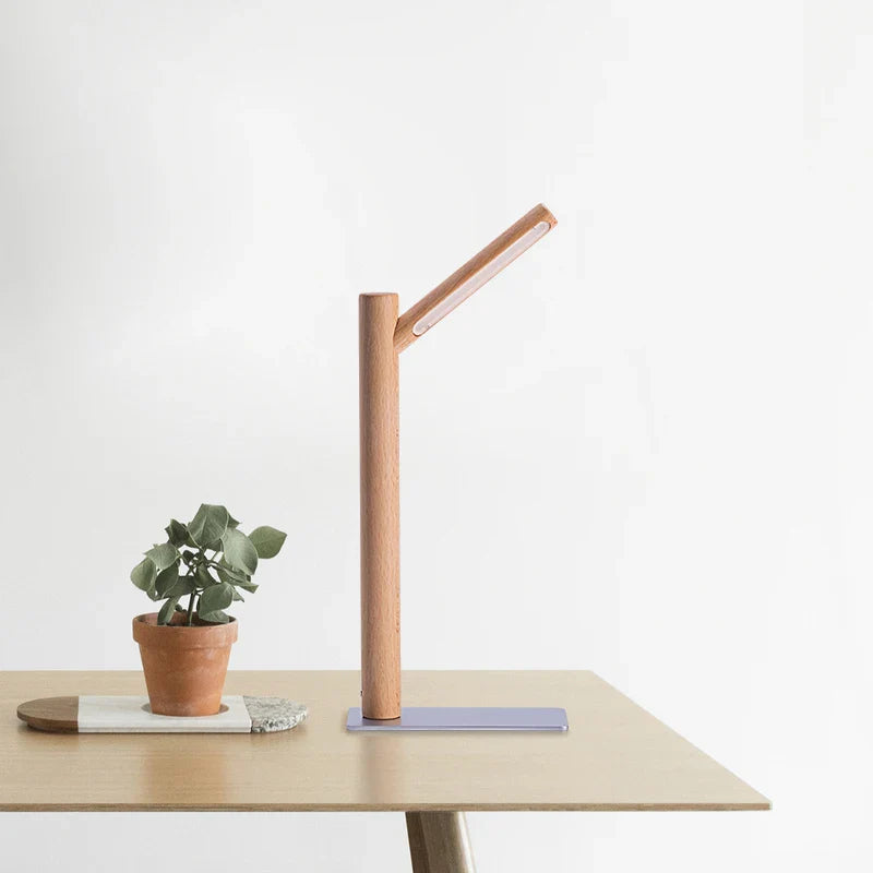 LED Desk Lamp with 360° Adjustable Head - Flexura-Beech-State of Style