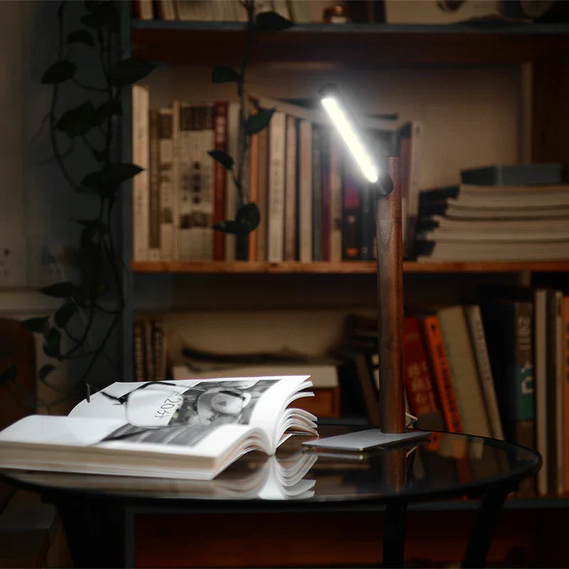 LED Desk Lamp with 360° Adjustable Head - Flexura-Walnut-State of Style