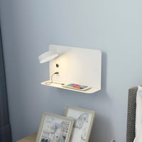LED Wall Lamp with USB Charger and Switch - GlowPort-Black-State of Style