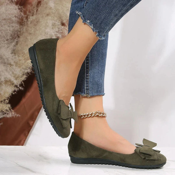 Leilanie Orthopaedic Flat Shoes – Stylish Comfort for Every Step-Dark Green-4.5-State of Style