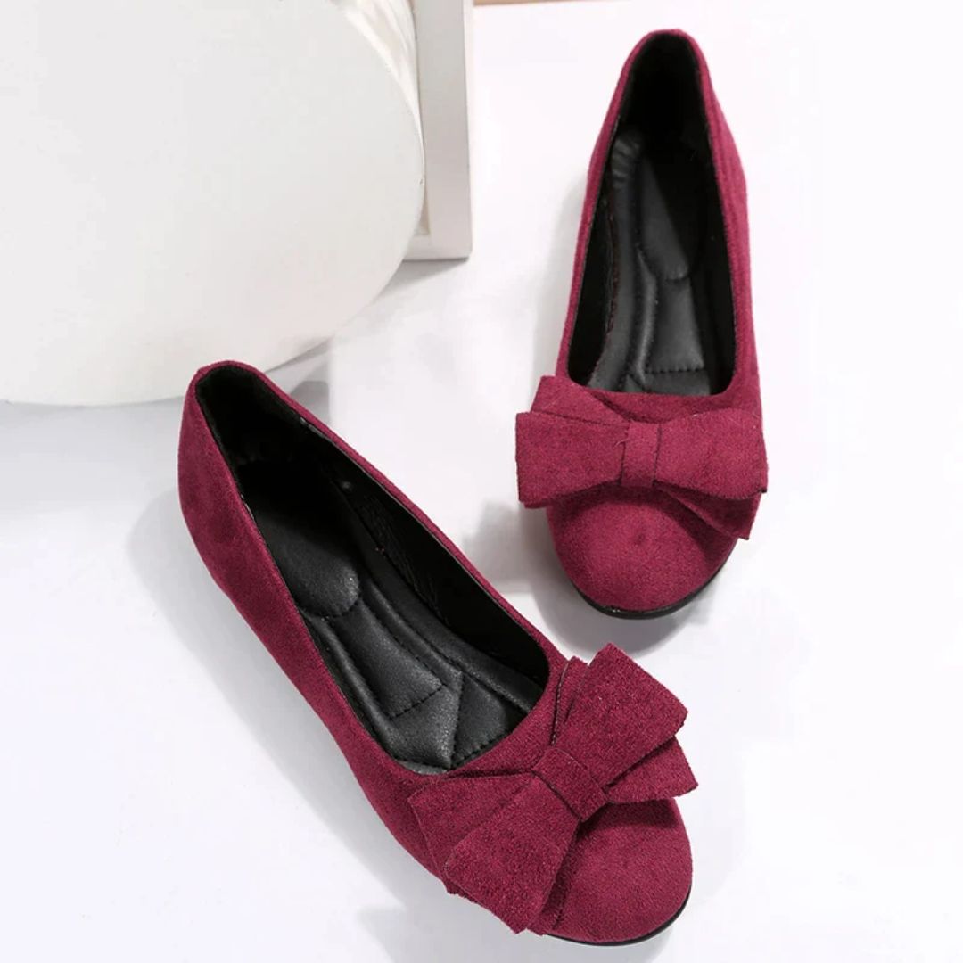 Leilanie Orthopaedic Flat Shoes – Stylish Comfort for Every Step-Dark Red-4.5-State of Style