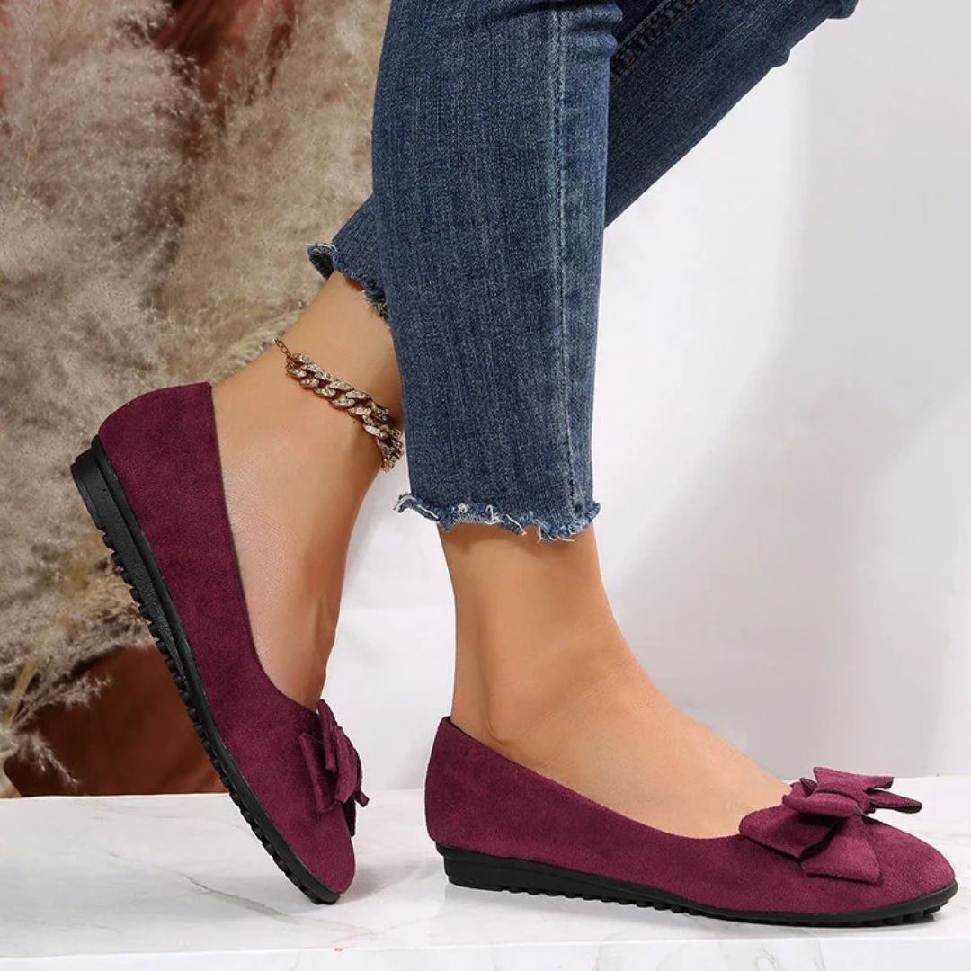 Leilanie Orthopaedic Flat Shoes – Stylish Comfort for Every Step-Dark Red-4.5-State of Style