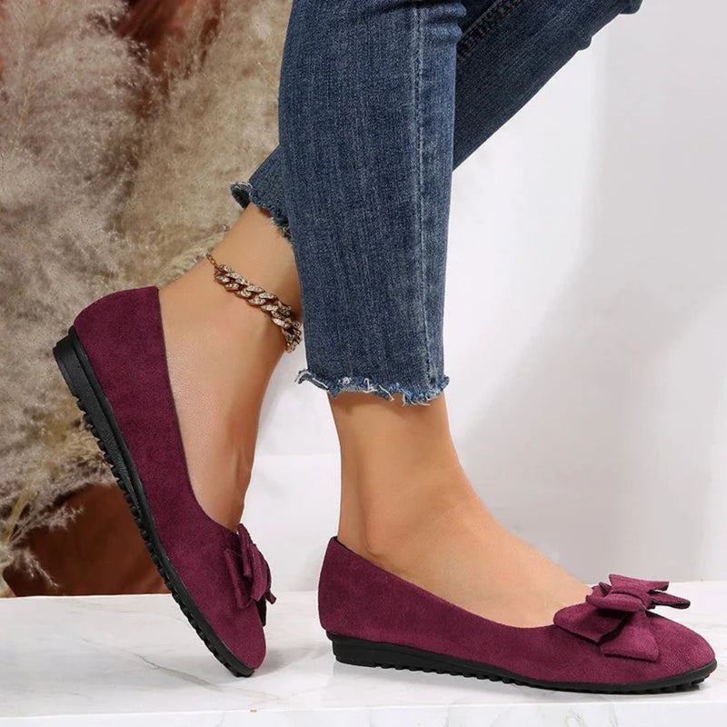 Leilanie Orthopaedic Flat Shoes – Stylish Comfort for Every Step-Dark Red-4.5-State of Style