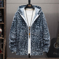 Leopard Print Jacket | Stylish and Bold Women's Outerwear-Blue-S-State of Style