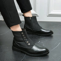 Levi Luxe Leather Men's Boots-Black-6-State of Style