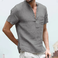 Lex Linen Polo | Stylish & Comfortable-Grey-S-State of Style