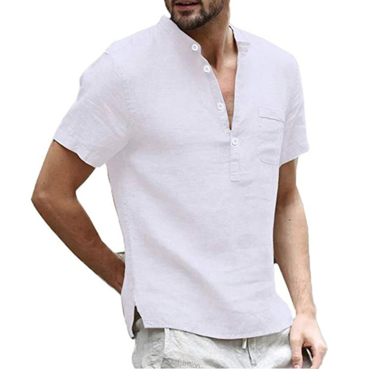 Lex Linen Polo | Stylish & Comfortable-White-S-State of Style