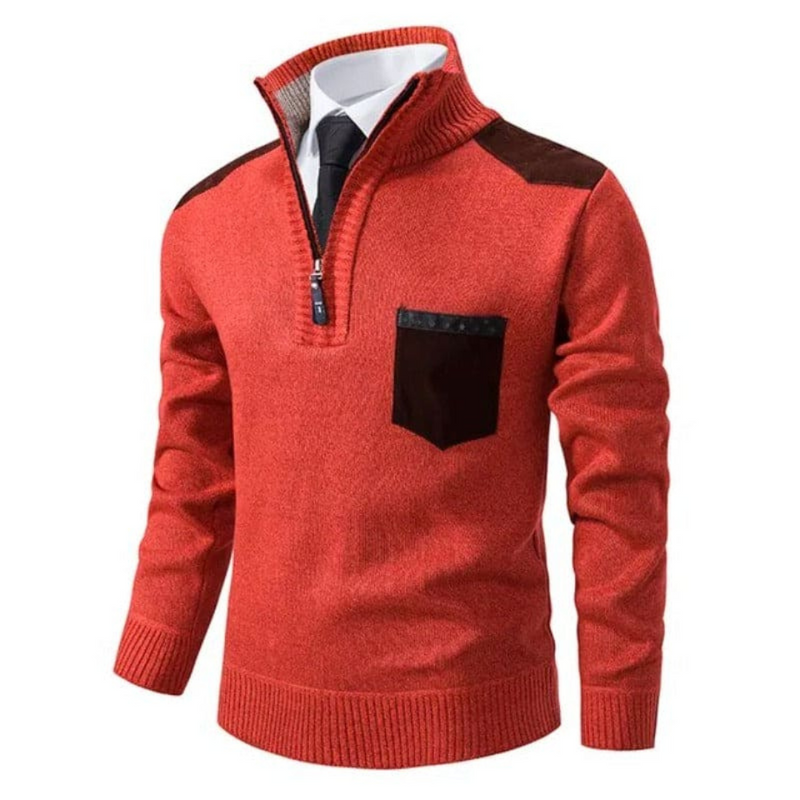 Liam Casual Men's Jumper-Orange-XS-State of Style