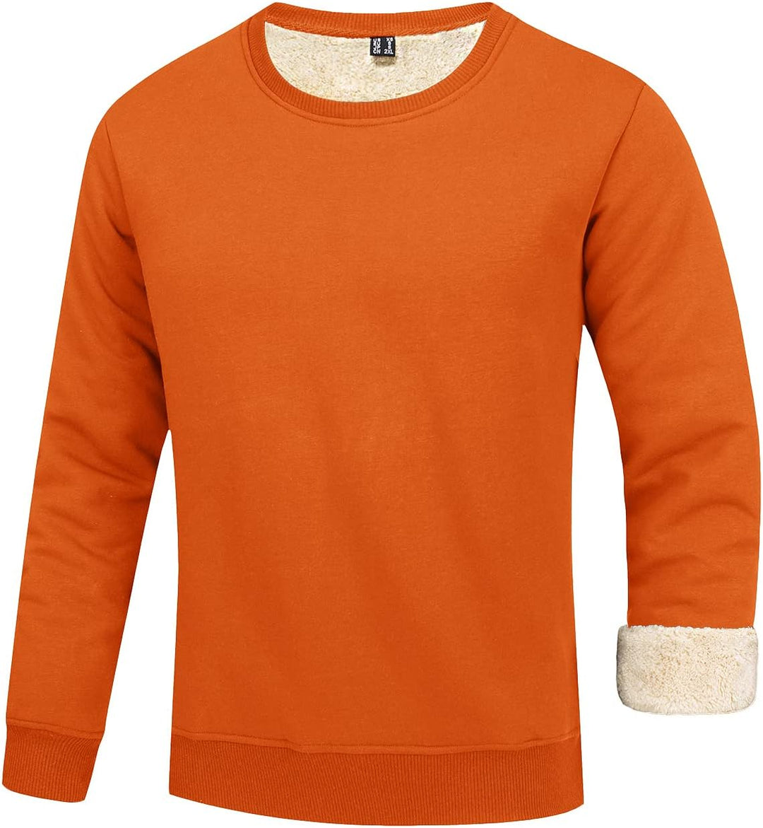 Liam Men's Fleece Sweatshirt-Orange-S-State of Style