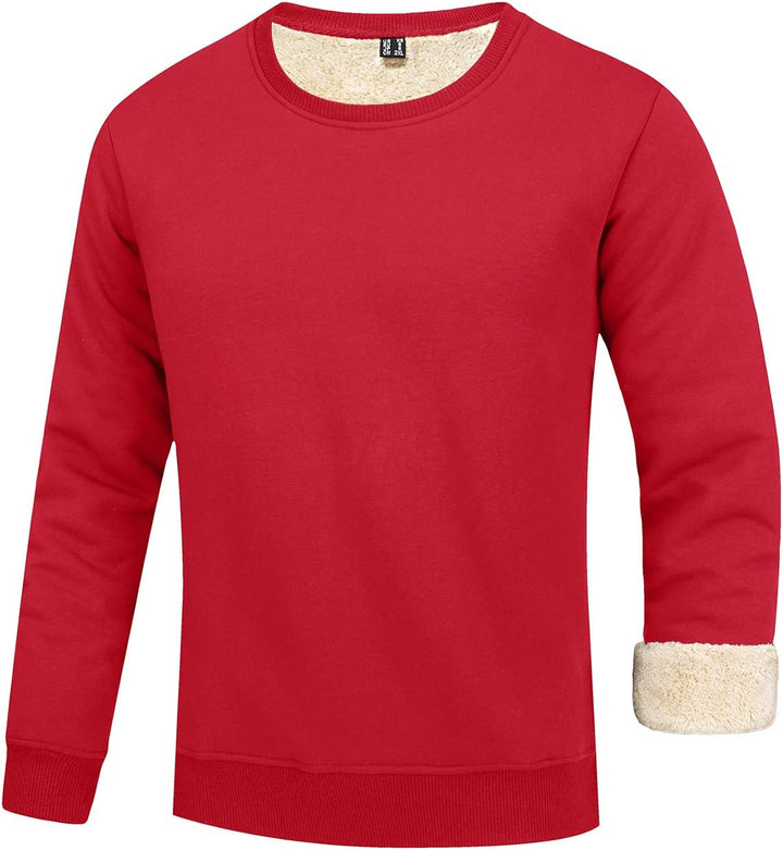 Liam Men's Fleece Sweatshirt-Red-S-State of Style