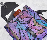 Reflective Colour-Changing Geometric Backpack for Women