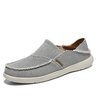 Light canvas slip-ons for men | Breathable summer espadrilles - Niko-Gray-6-State of Style