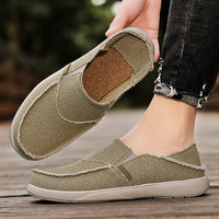 Light canvas slip-ons for men | Breathable summer espadrilles - Niko-Khaki-6-State of Style