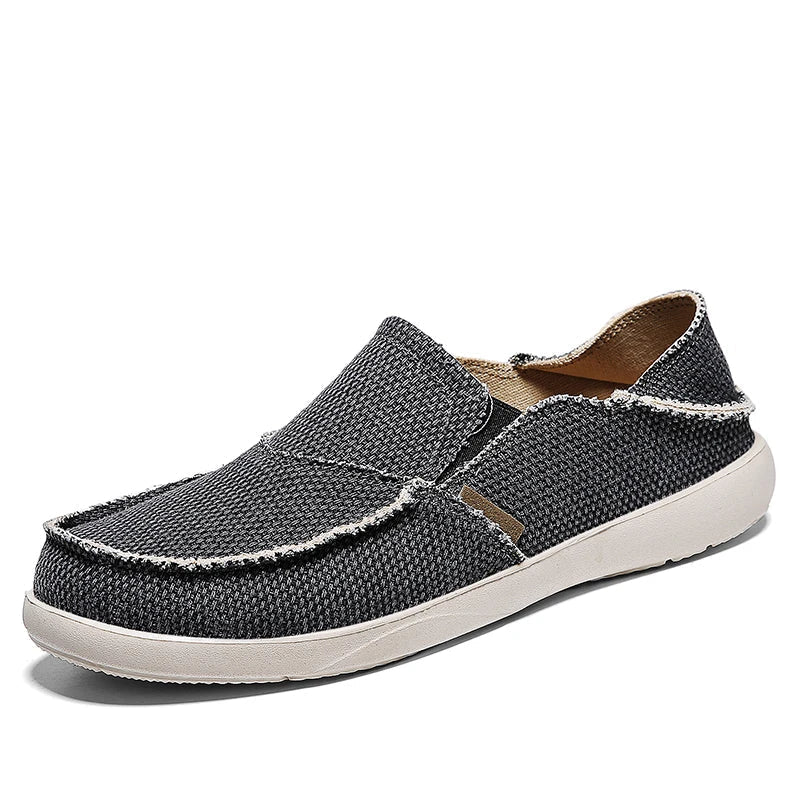 Light canvas slip-ons for men | Breathable summer espadrilles - Niko-Khaki-6-State of Style