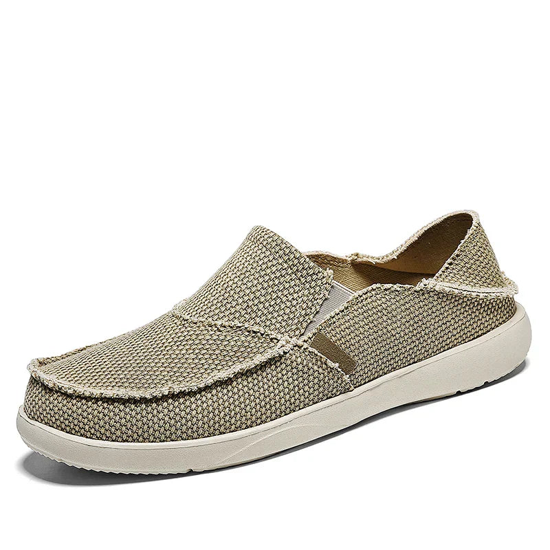 Light canvas slip-ons for men | Breathable summer espadrilles - Niko-Khaki-6-State of Style