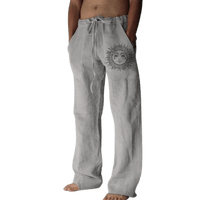 Light & comfortable men's summer trousers made of linen – Nilo-Gray-S-State of Style