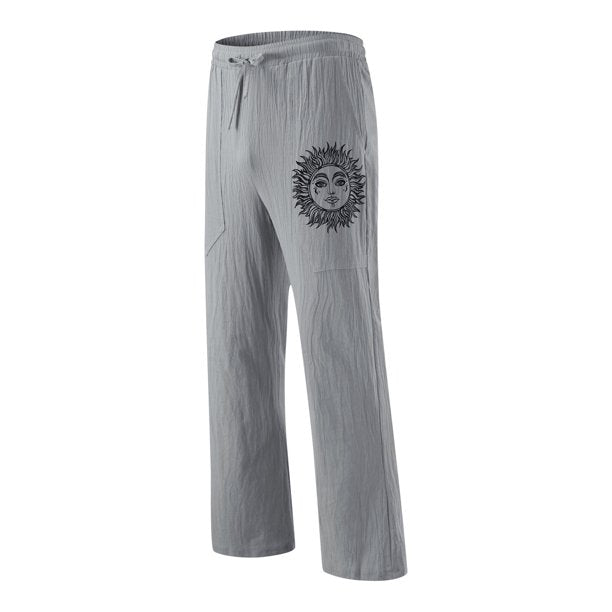 Light & comfortable men's summer trousers made of linen – Nilo-Green-S-State of Style