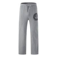 Light & comfortable men's summer trousers made of linen – Nilo-Green-S-State of Style