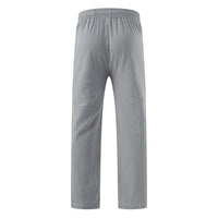 Light & comfortable men's summer trousers made of linen – Nilo-Green-S-State of Style