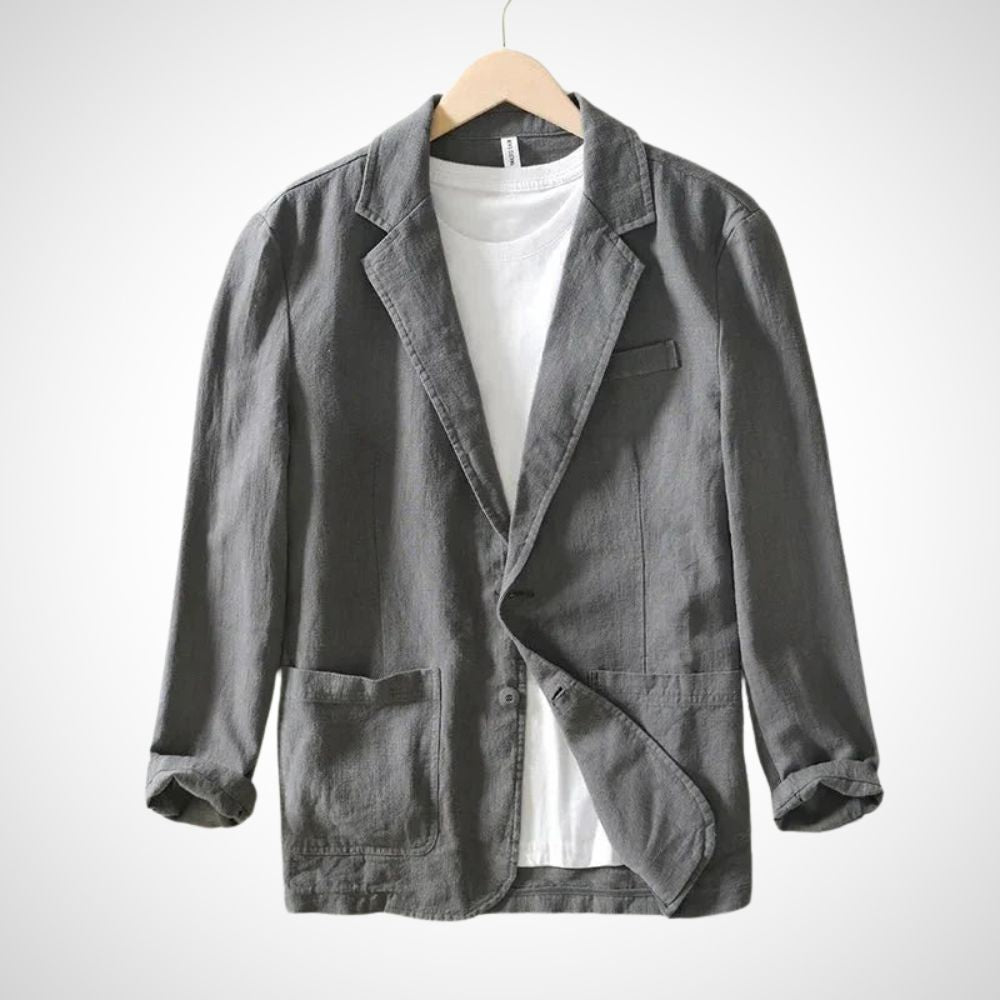 Light men's linen blazer made from a cotton blend – Julian-Gray-S-State of Style