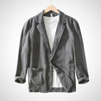 Light men's linen blazer made from a cotton blend – Julian-Gray-S-State of Style