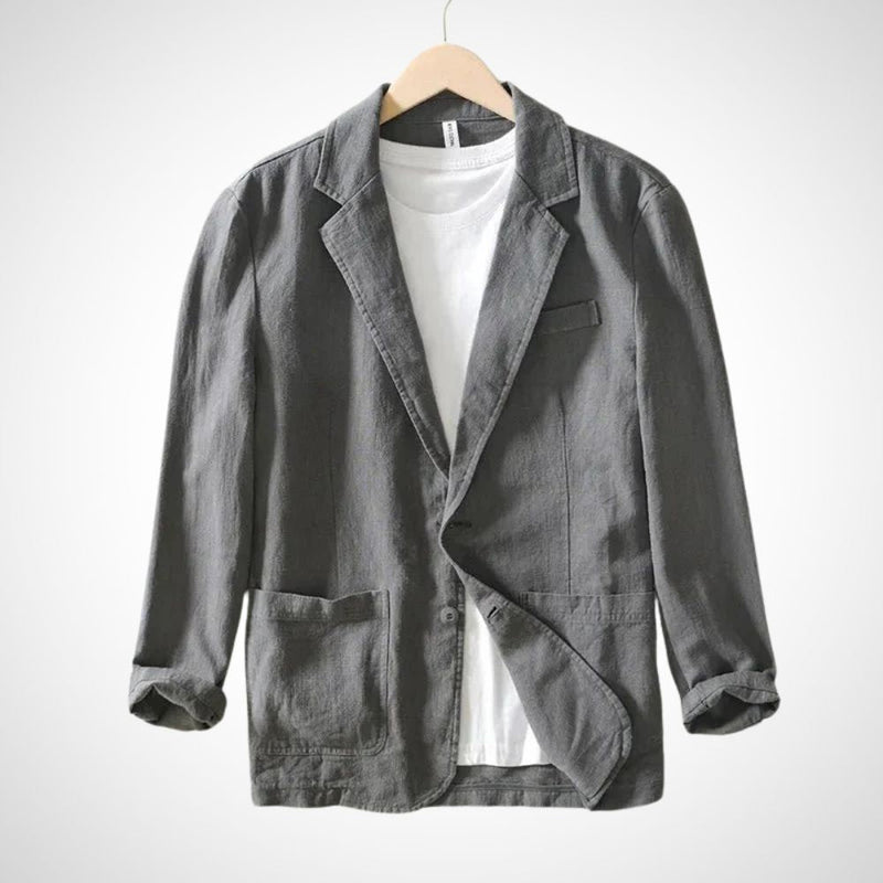 Light men's linen blazer made from a cotton blend – Julian-Gray-S-State of Style