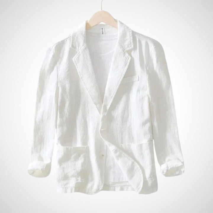Light men's linen blazer made from a cotton blend – Julian-White-S-State of Style