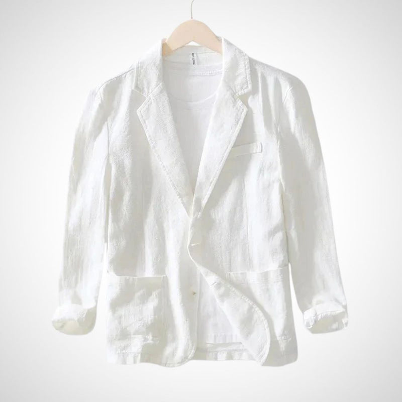 Light men's linen blazer made from a cotton blend – Julian-White-S-State of Style