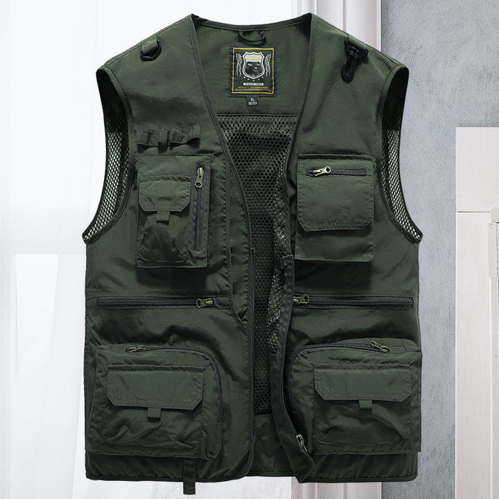 Light men's outdoor vest – Viktor-Army green-S-State of Style