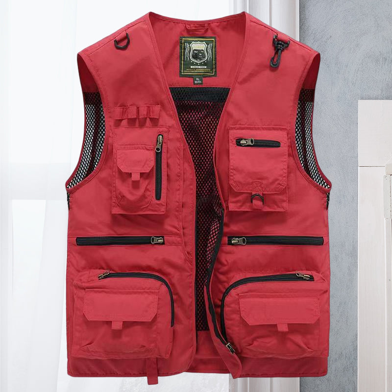 Light men's outdoor vest – Viktor-Red-S-State of Style